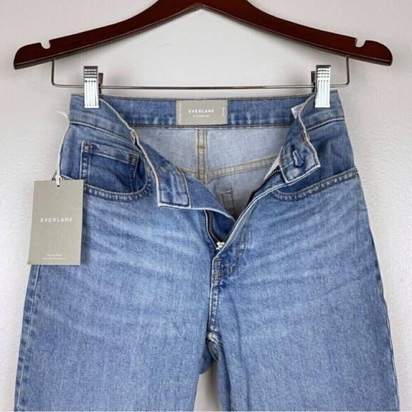 Everlane Cheeky Straight Leg Crop Jeans Sky Blue Size 23 NWT - Picture 9 of 11